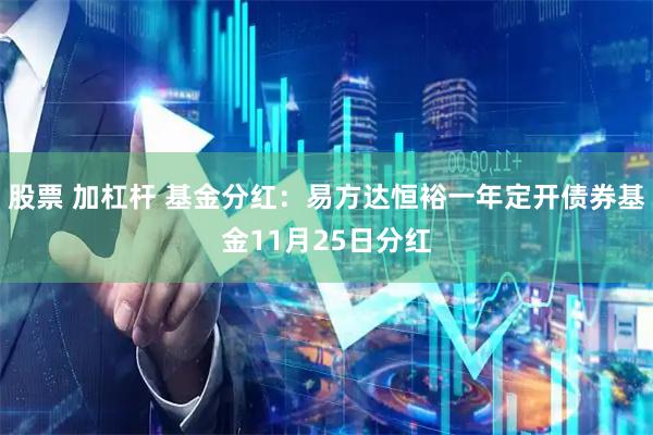 股票 加杠杆 基金分红:易方达恒裕一年定开债券基金11月25日分红