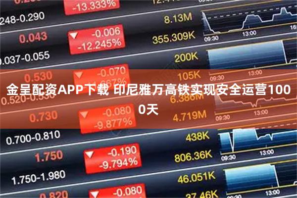 金呈配资APP下载 印尼雅万高铁实现安全运营1000天
